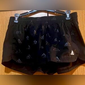 Rare Adidas Originals Trefoil Geometric Black Women's Pockets Drawstring Short S